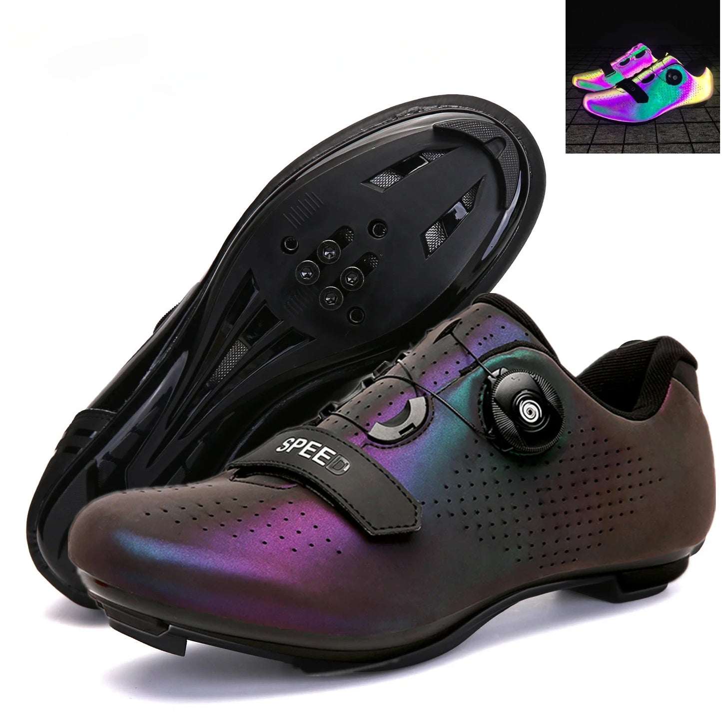 Tênis de Ciclismo Masculino Ultralight com Dupla Fivela
