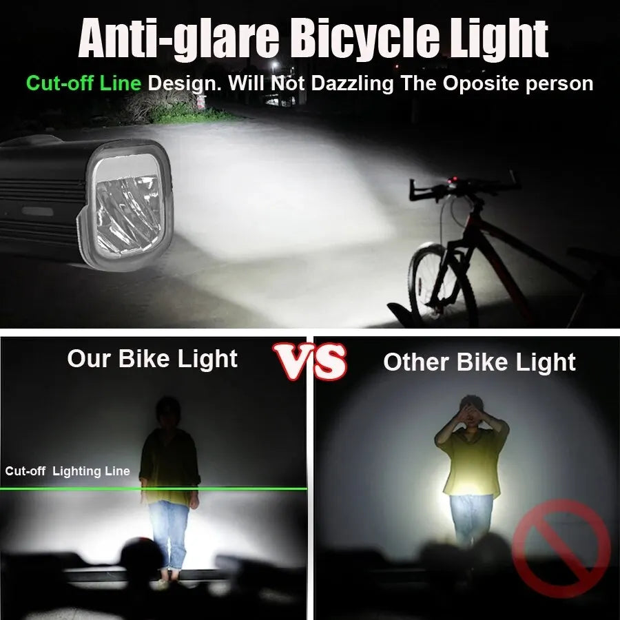Farol de Bicicleta 1000 Lumens com Power Bank – Iluminação Potente e Multifuncional