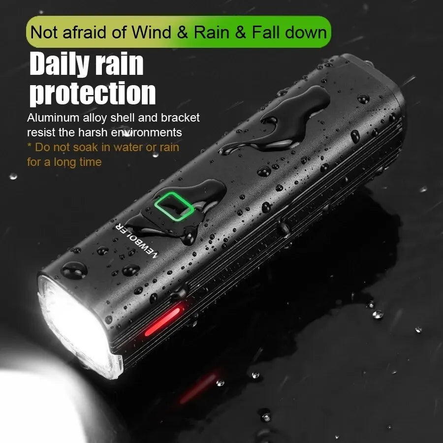 Farol de Bicicleta 1000 Lumens com Power Bank – Iluminação Potente e Multifuncional