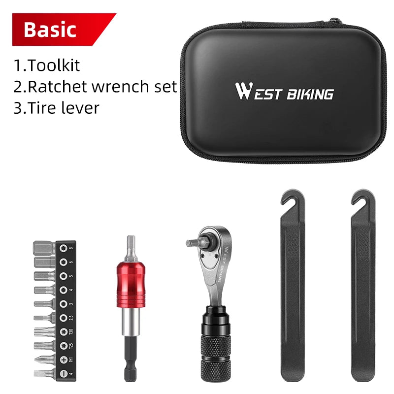 Kit de Ferramentas Multifuncional West Biking – Compacto, Portátil e Pronto para Qualquer Situação
