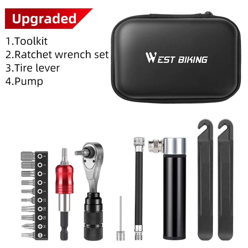 Kit de Ferramentas Multifuncional West Biking – Compacto, Portátil e Pronto para Qualquer Situação