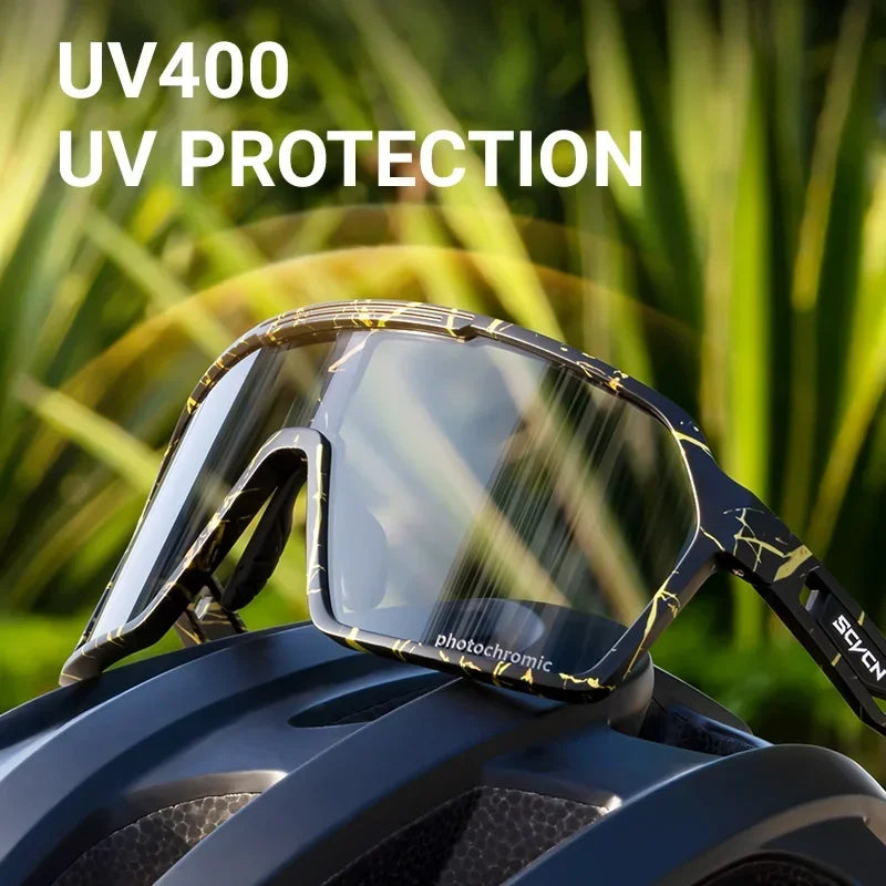 Óculos de Ciclismo Fotocromáticos UV400 – Proteção e Estilo para suas Aventuras ao Ar Livre