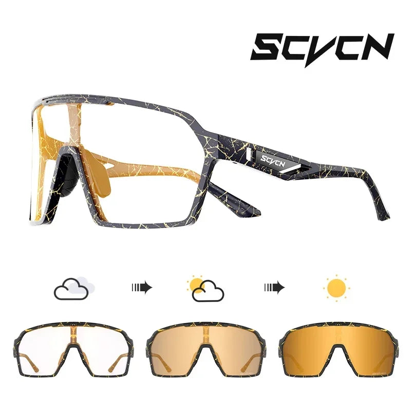 Óculos de Ciclismo Fotocromáticos UV400 – Proteção e Estilo para suas Aventuras ao Ar Livre