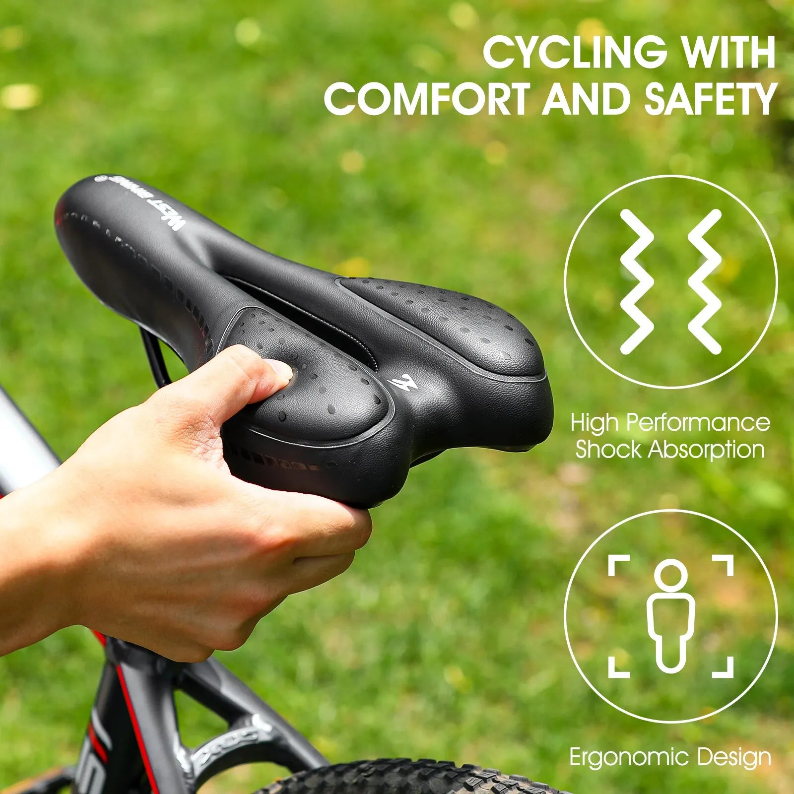 Selim West Biking Ergonômico – Conforto e Performance para Longas Pedaladas