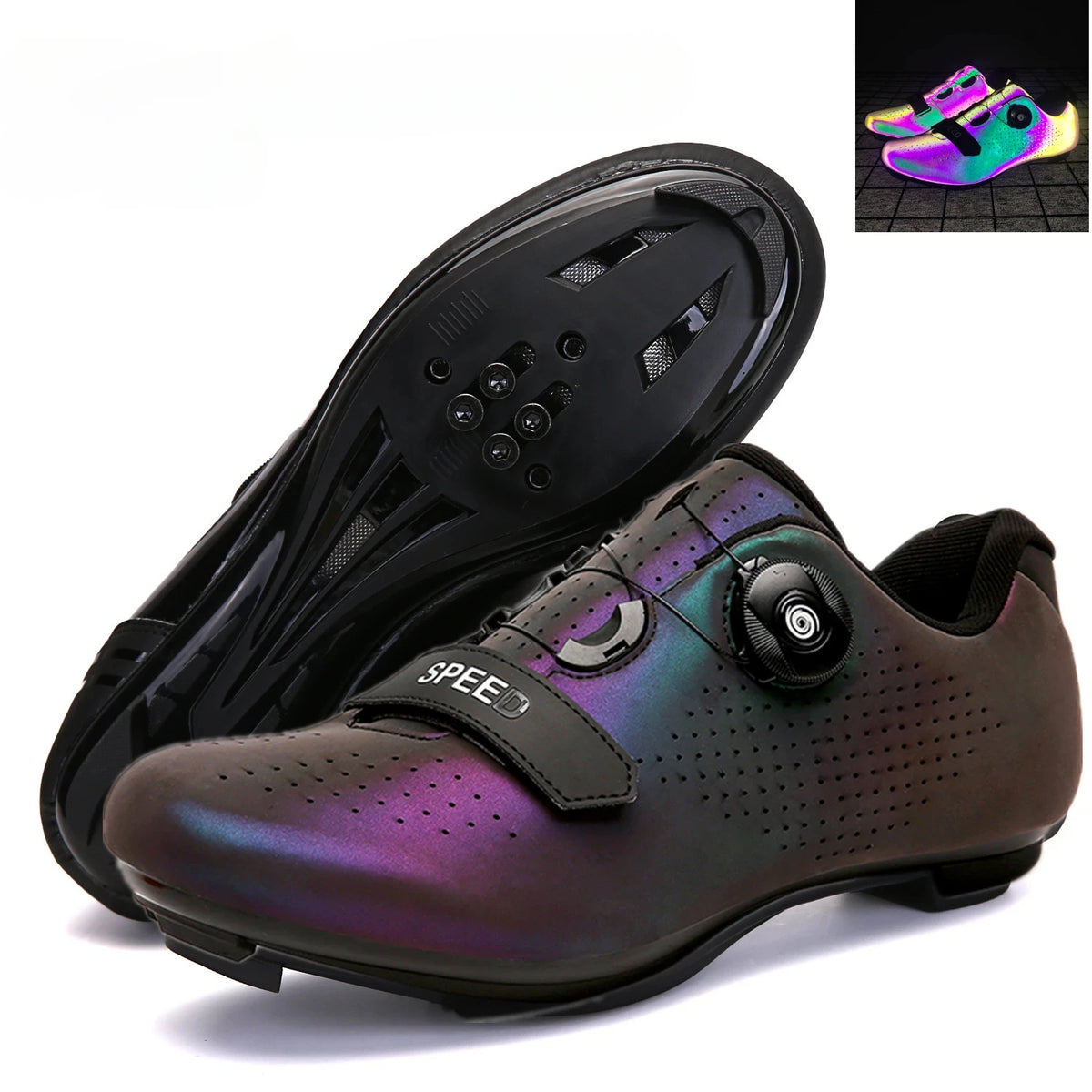 Tênis de Ciclismo Masculino Ultralight com Dupla Fivela