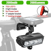 Farol Dianteiro para Bike 2000 Lumens com Suporte para Ciclocomputador – Potência e Integração Total