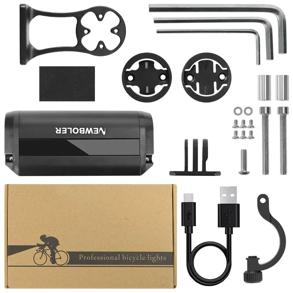 Farol Dianteiro para Bike 2000 Lumens com Suporte para Ciclocomputador – Potência e Integração Total