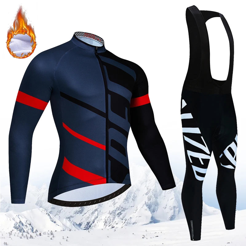 Conjunto de Jersey de Ciclismo de Inverno