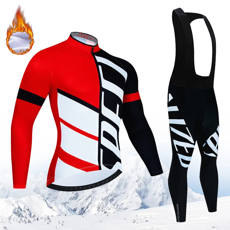 Conjunto de Jersey de Ciclismo de Inverno