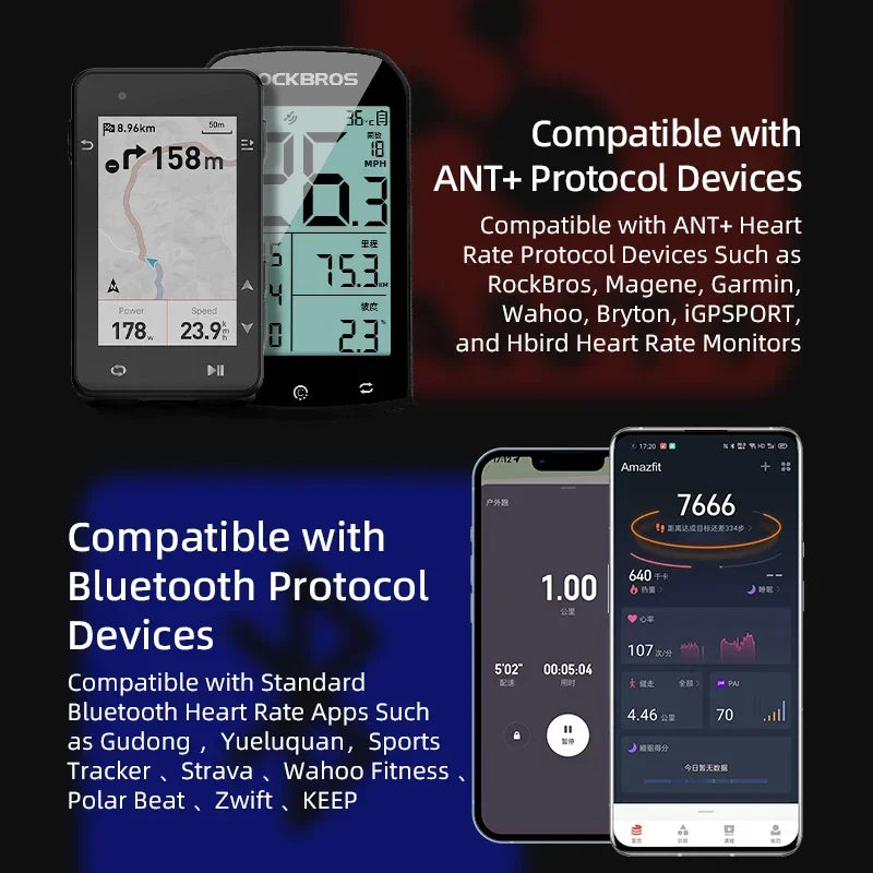 Sensor Cardíaco ROCKBROS H828 – Bluetooth 4.0 e ANT+ para Monitoramento Preciso