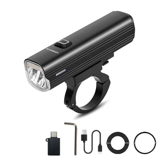 Farol de Bicicleta 1000 Lumens com Power Bank – Iluminação Potente e Multifuncional