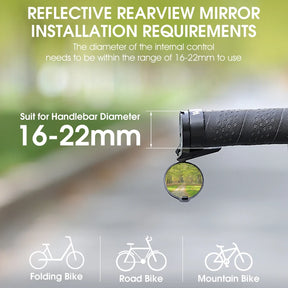 Espelho Retrovisor para Bicicleta West Biking – Visão Segura e Design Discreto