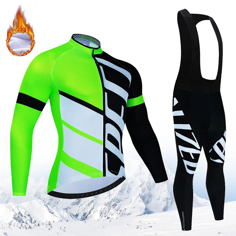 Conjunto de Jersey de Ciclismo de Inverno