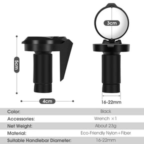 Espelho Retrovisor para Bicicleta West Biking – Visão Segura e Design Discreto