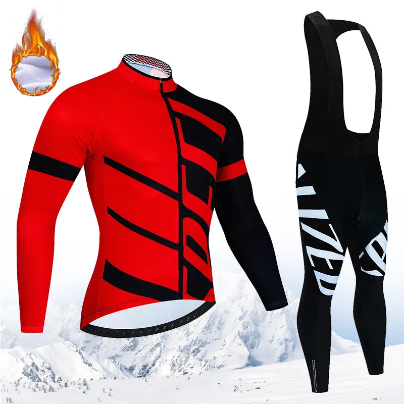Conjunto de Jersey de Ciclismo de Inverno