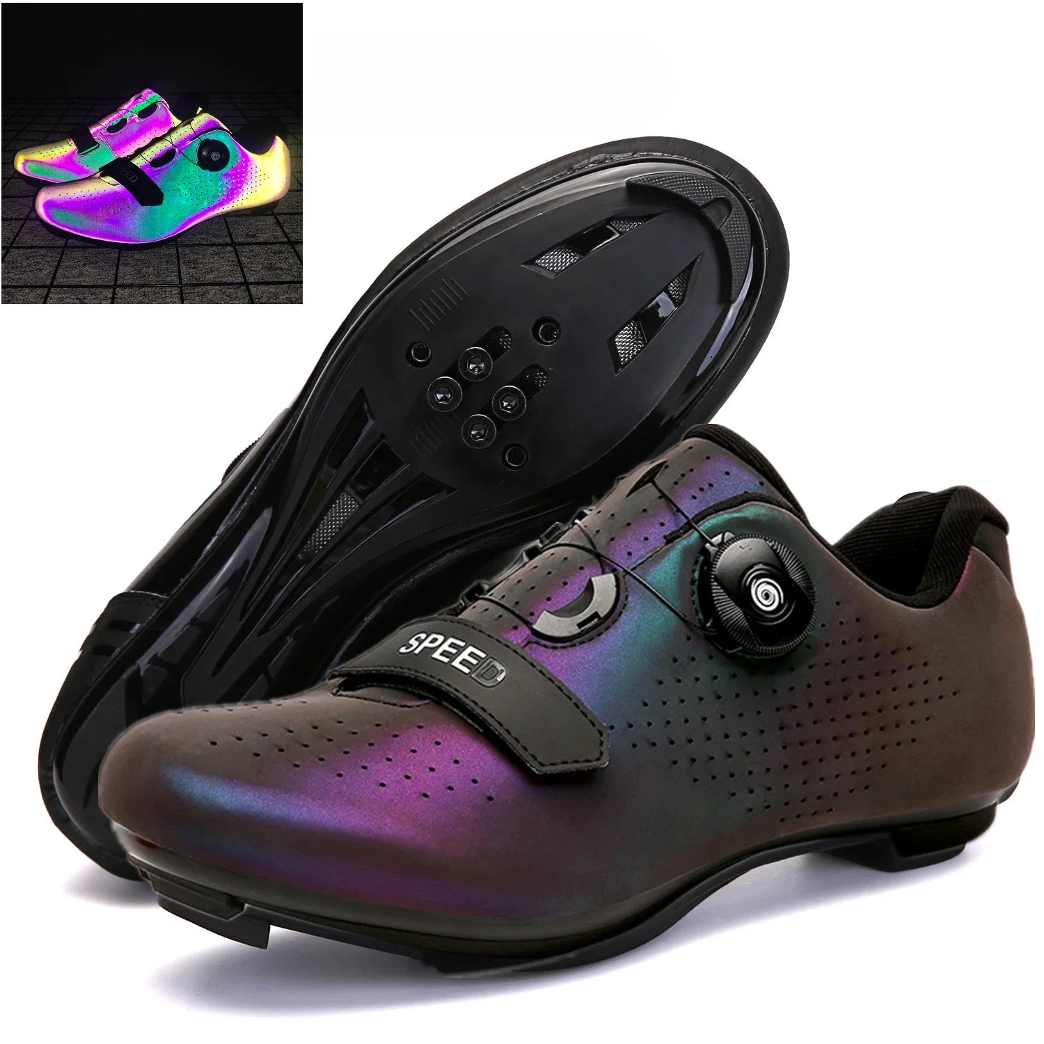 Tênis de Ciclismo Masculino Ultralight com Dupla Fivela