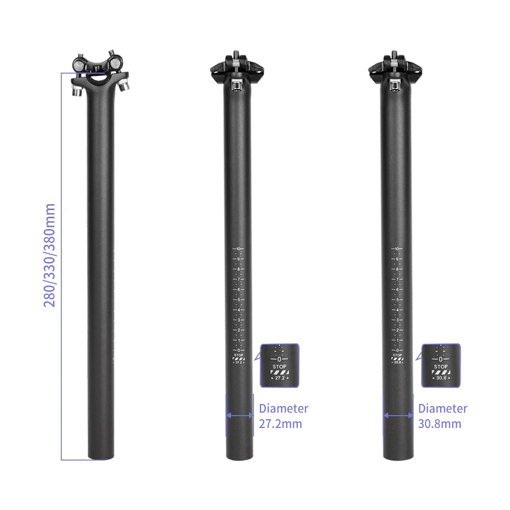 Canote de Selim em Fibra de Carbono Seatpost Black – Leveza e Resistência para Performance Máxima