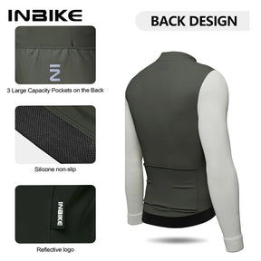 Jersey INIBKE para Ciclismo – Fleece Térmico e Zíper Completo