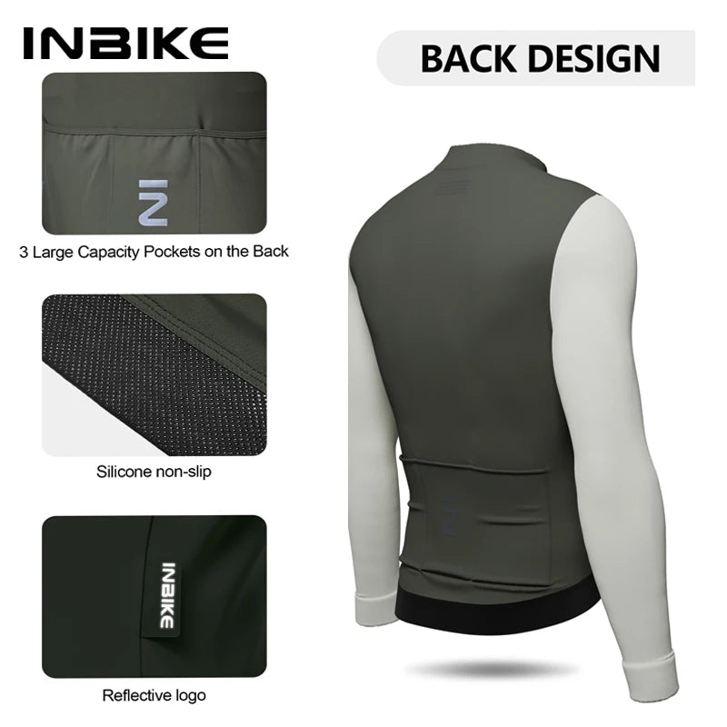 Jersey INIBKE para Ciclismo – Fleece Térmico e Zíper Completo