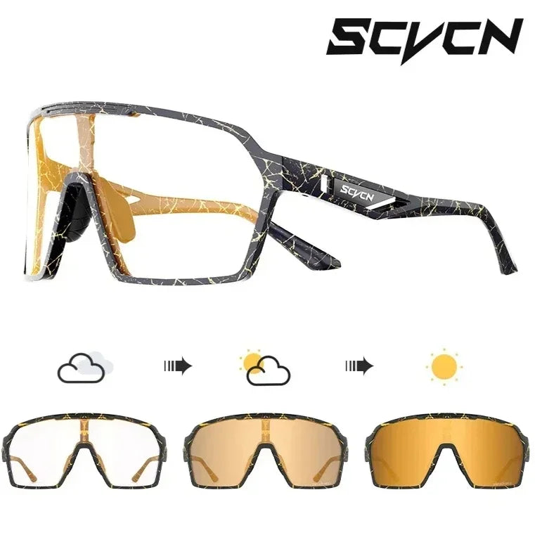 Óculos de Ciclismo Fotocromáticos UV400 – Proteção e Estilo para suas Aventuras ao Ar Livre