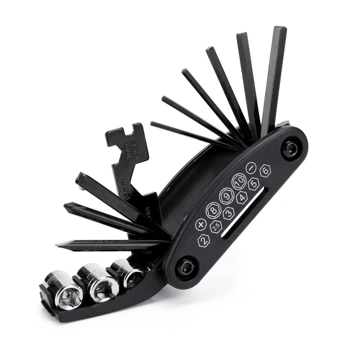 Kit de Ferramentas 16 em 1 – Solução Completa para Reparos em Bicicletas e Motos
