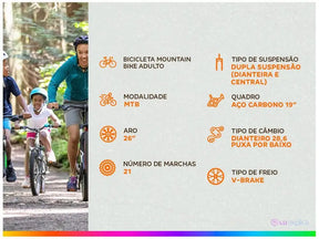 Bicicleta Colli Aro 26 MTB com Suspensão – Controle, Estilo e Aventura em Duas Rodas