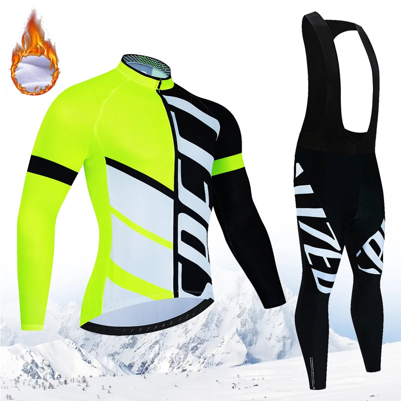 Conjunto de Jersey de Ciclismo de Inverno
