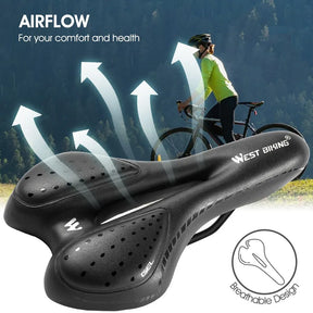 Selim West Biking Ergonômico – Conforto e Performance para Longas Pedaladas